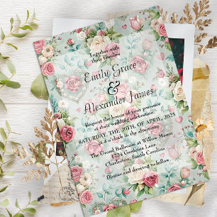Invitación Romance floral