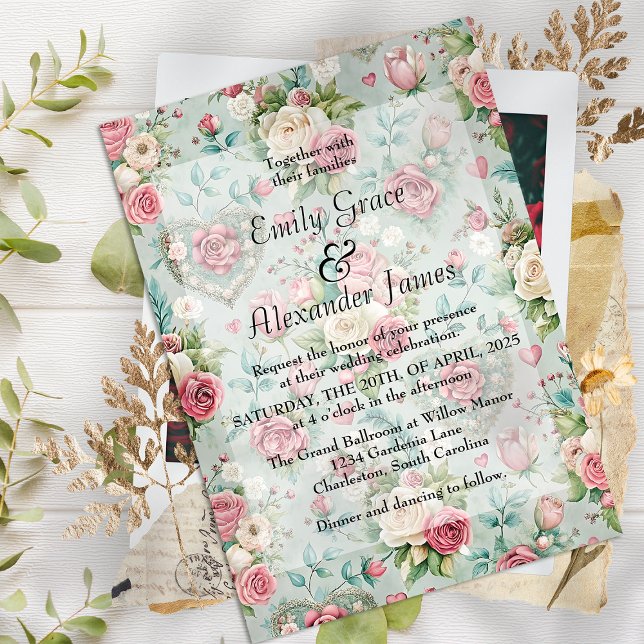 Invitación Romance floral (Subido por el creador)