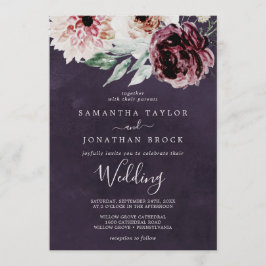 Invitación Romance floral | Boda de ciruelas