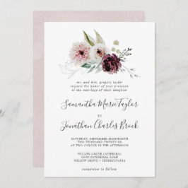 Invitación Romance floral Boda tradicional