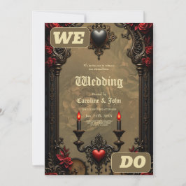 Invitación Romance gótico: Pasión oculta.