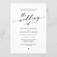 Romance moderno, Boda de caligrafía negra