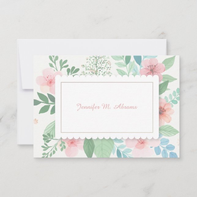 Invitación Romance Notecard de la primavera (Anverso)