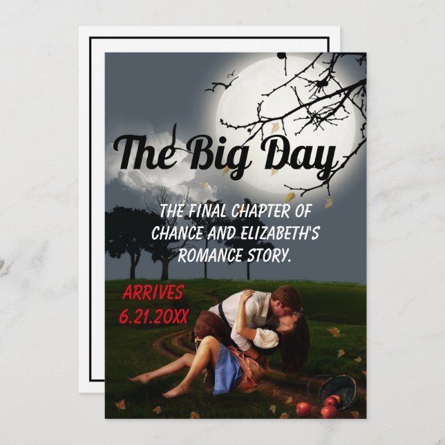 Invitación Romance Novel Style (Anverso / Reverso)