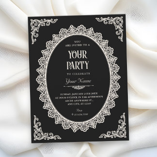 Invitación Romance Oscuro elegante
