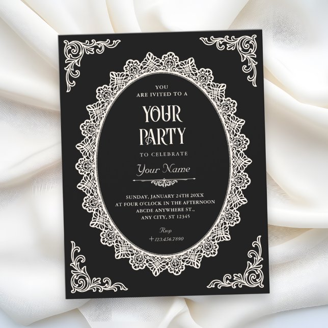 Invitación Romance Oscuro elegante (Subido por el creador)