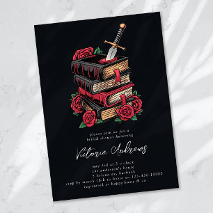 Invitación Romance oscuro Romantacy Bookish Bridal Shower