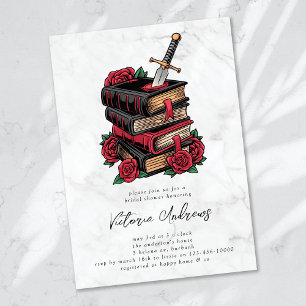 Invitación Romance oscuro Romantacy Bookish Bridal Shower