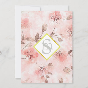 Invitación *~ Romance Rubor AR26 Flower LOVE QR RSVP Boda