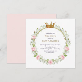 Invitación Romance Sonrojado: Rosas Rosadas y Respiración de 