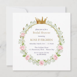 Invitación Romance Sonrojado: Rosas Rosadas y Respiración de