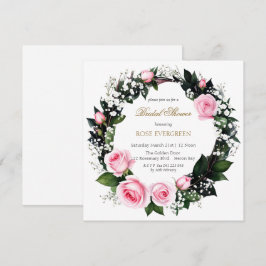 Invitación Romance sonrojante: rosas rosas rosas rosas rosas