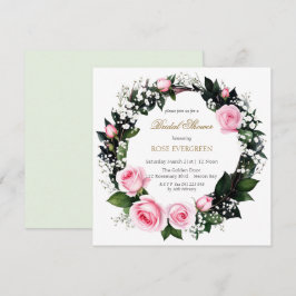 Invitación Romance sonrojante: rosas rosas rosas rosas rosas