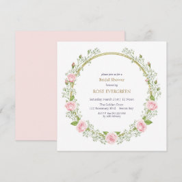 Invitación Romance sonrojizo: rosas rosas rosas rosas rosas y