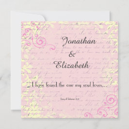 Invitación Romance vintage con Boda de la Biblia Verse