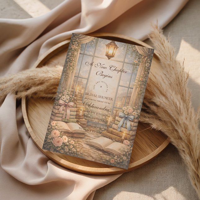 Invitación Romantic A New Chapter Bridal Shower (Subido por el creador)