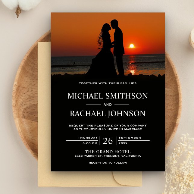 Invitación Romantic Beach Sunset Couple Boda (Subido por el creador)
