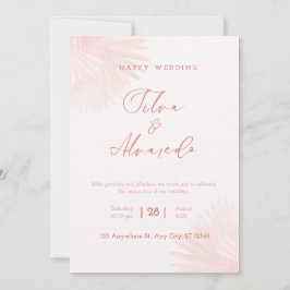 Invitación 🌸 Romantic Blush Pink Wedding Invitation