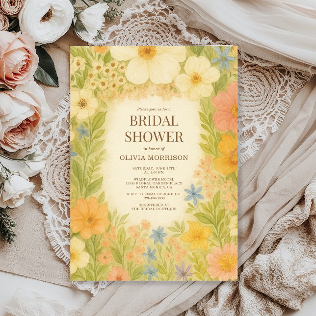 Invitación Romantic Botanical Garden Floral Bridal Shower (Subido por el creador)