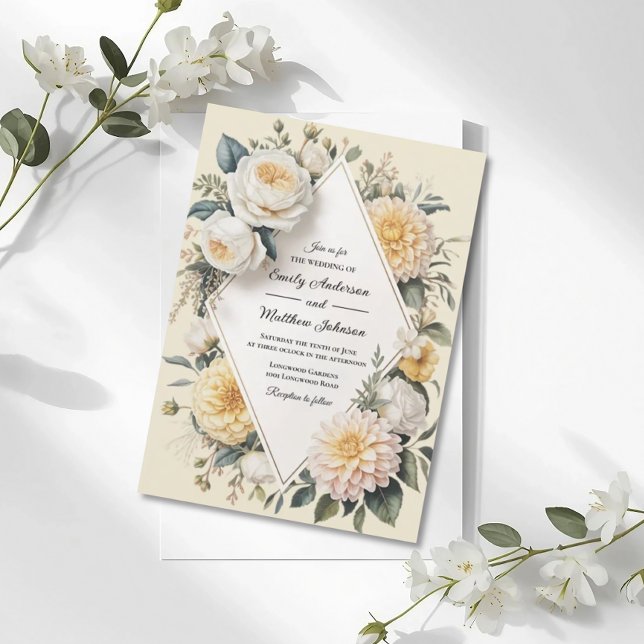 Invitación Romantic Butter Yellow Garden Wedding Invitation (Subido por el creador)