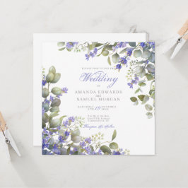 Invitación Romantic Eucalyptus & Lavender Wedding Invitation
