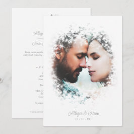 Invitación Romantic Fancy Overlay Misty Effect Photo