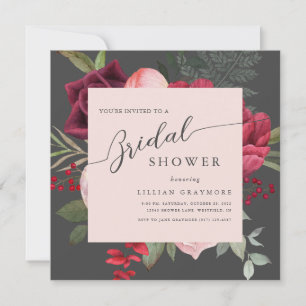 Invitación Romantic Floral Bouquet Bridal Shower
