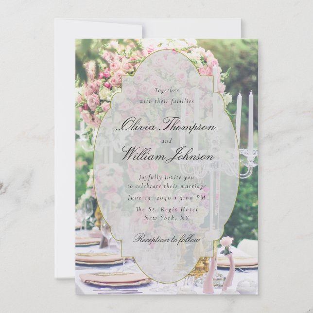 Invitación Romantic Floral Garden Wedding Invitation (Anverso)