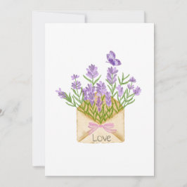 Invitación Romantic Floral Illustration with Love Message