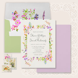 Invitación Romantic Garden Floral Wedding