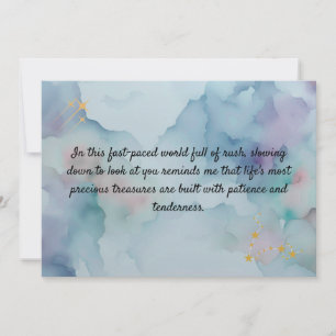 Invitación Romantic Love Message Keepsake Card Safe Haven Q