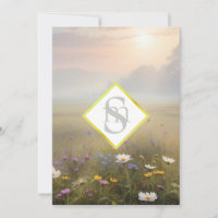 *~ Romantic Meadow AR26 QR + RSVP Boda Floral