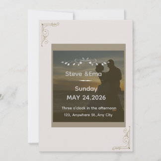 Invitación Romantic & Minimal Wedding Invitation Template | E