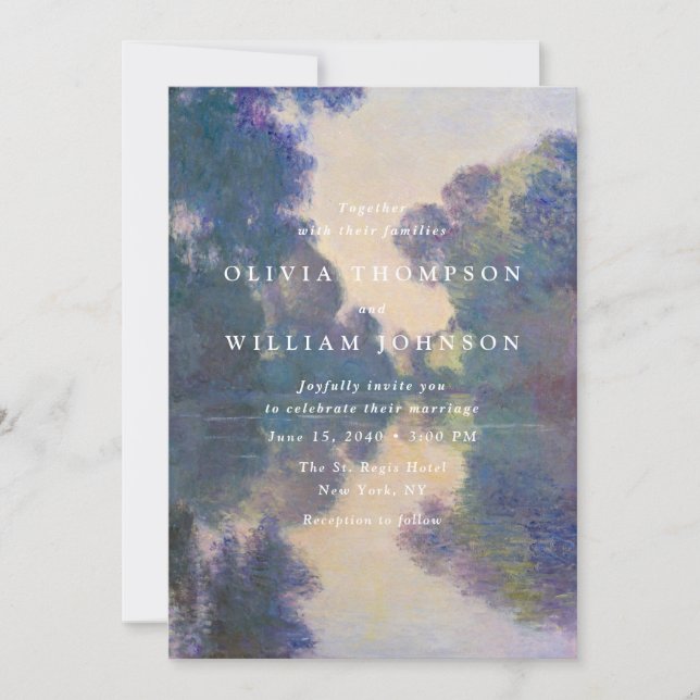Invitación Romantic Painted Landscape Wedding Invitation (Anverso)