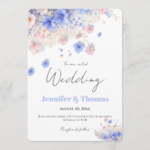 Romantic Pastel Cottagecore Wildflowers  Wedding