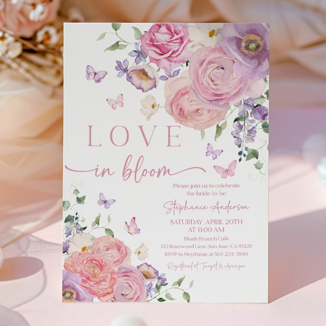 Invitación Romantic Pastel Floral Bridal Shower Invitation (Subido por el creador)