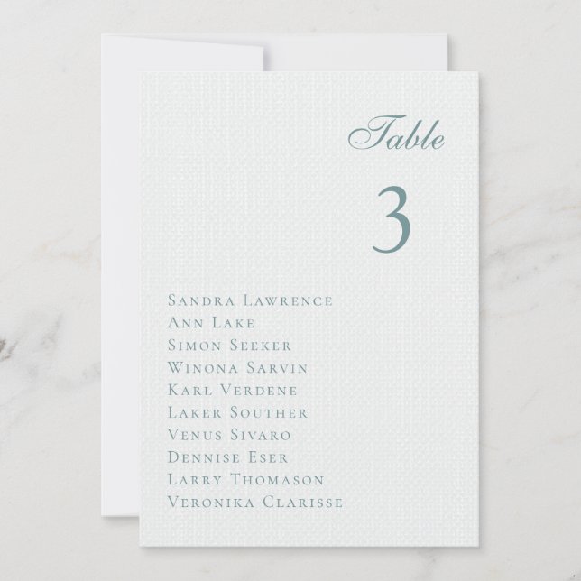 Invitación Romantic pastel flowers Wedding Table Seating Card (Anverso)