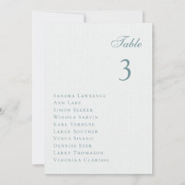 Invitación Romantic pastel flowers Wedding Table Seating Card