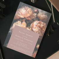 Romantic Pastel Peony Florals Bridal Shower