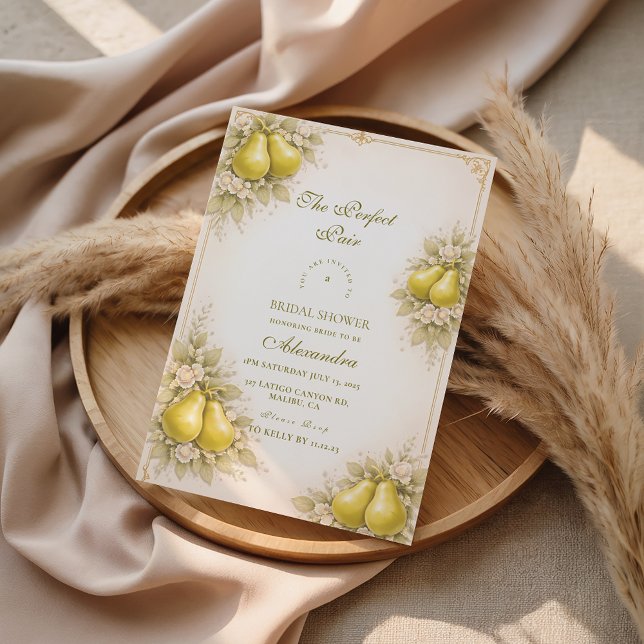 Invitación Romantic Pear Garden Bridal Shower (Subido por el creador)