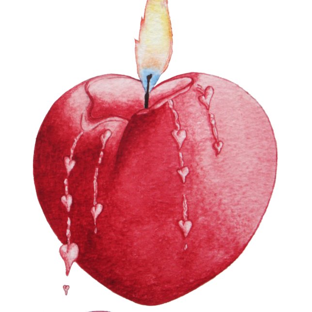 Invitación romantic red love heart candle for wedding (Subido por el creador)