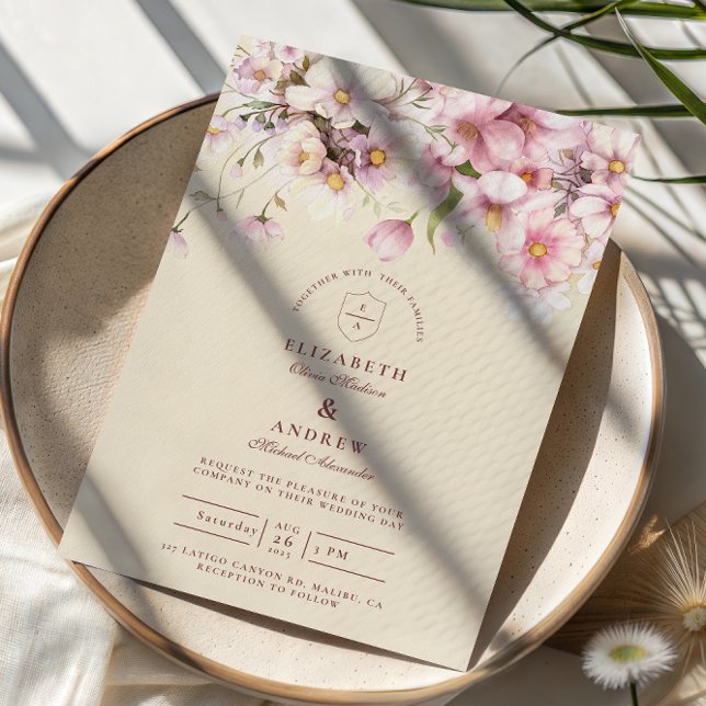Invitación Romantic Spring Blossom Wedding (Subido por el creador)