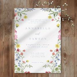 Invitación Romantic Spring Wildflower Garden Wedding