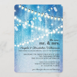 Invitación Romantic String Lights Post Wedding Invitation