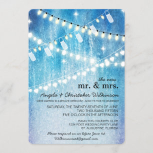 Invitación Romantic String Lights Post Wedding Invitation