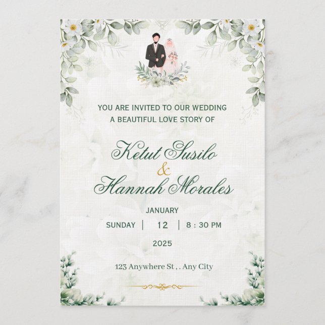 Invitación Romantic Timeless Wedding Invitation | Elegant  (Anverso)