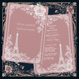 Invitación Romantic Traveling from Miss to Mrs Bridal Shower 