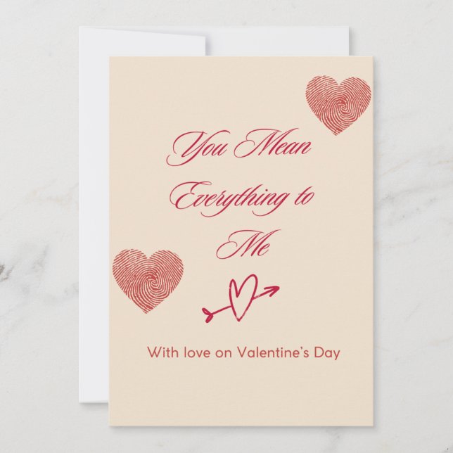Invitación Romantic Valentine’s Day Card (Anverso)