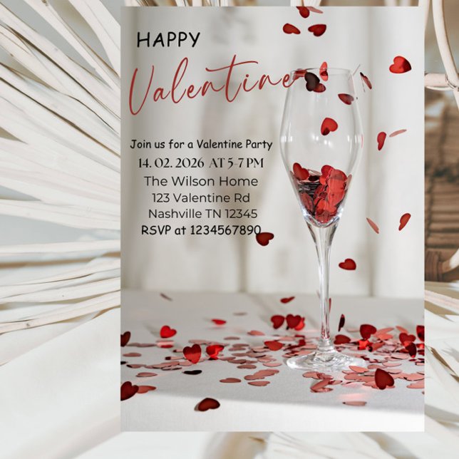 Invitación Romantic Valentine’s Day Party (Subido por el creador)