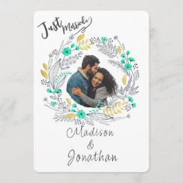 Invitación Romantic Watercolor Flower Wreath Wedding